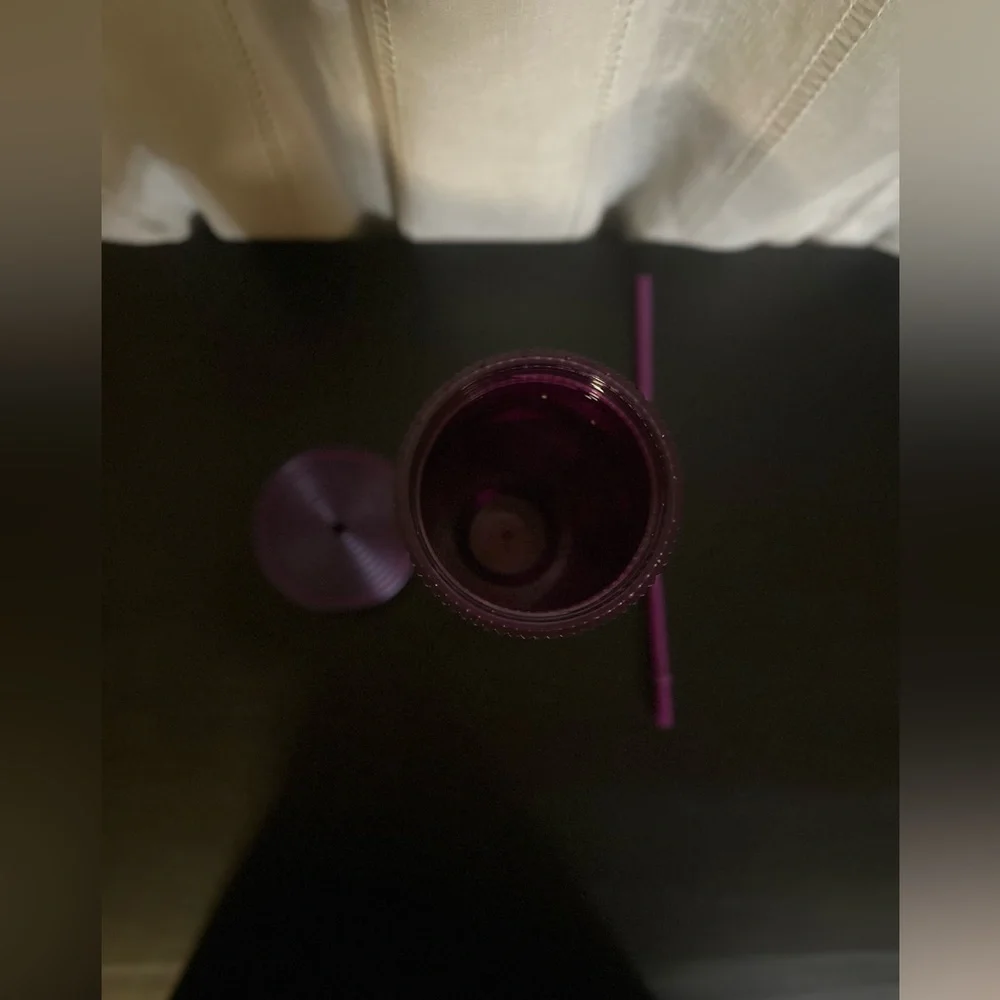 Purple Starbucks Tumbler with Straw - Picture 3 of 5
